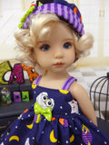 Halloween Owls - dress, hat, tights & shoes for Little Darling Doll or 33cm BJD