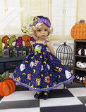 Halloween Owls - dress, hat, tights & shoes for Little Darling Doll or 33cm BJD