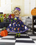 Halloween Owls - dress, hat, tights & shoes for Little Darling Doll or 33cm BJD