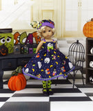 Halloween Owls - dress, hat, tights & shoes for Little Darling Doll or 33cm BJD