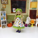 Halloween Treats - dress, beret, tights & shoes for Little Darling Doll or 33cm BJD