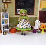 Halloween Treats - dress, beret, tights & shoes for Little Darling Doll or 33cm BJD