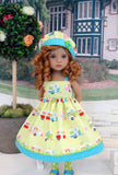 Happy Camper - dress, hat, tights & shoes for Little Darling Doll
