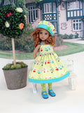 Happy Camper - dress, hat, tights & shoes for Little Darling Doll