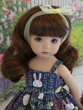 Happy Easter - dress, tights & shoes for Little Darling Doll