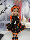 Happy Haunting - dress, hat, tights & shoes for Little Darling Doll or other 33cm doll