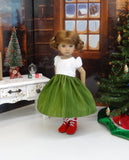 Heidelberg Holly - dirndl ensemble with tights & boots for Little Darling Doll or 33cm BJD