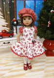 Holiday Sweets - dress, beret, tights & shoes for Little Darling Doll or other 33cm BJD