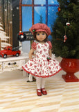 Holiday Sweets - dress, beret, tights & shoes for Little Darling Doll or other 33cm BJD