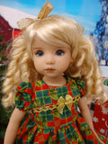 Holly Tartan - dress, tights & shoes for Little Darling Doll or other 33cm BJD