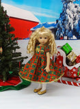 Holly Tartan - dress, tights & shoes for Little Darling Doll or other 33cm BJD