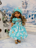 Hot Chocolate - dress, hat, tights & shoes for Little Darling Doll or other 33cm BJD