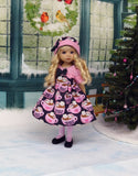Hot Cocoa - dress, hat, tights & shoes for Little Darling Doll or other 33cm BJD