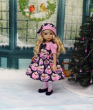 Hot Cocoa - dress, hat, tights & shoes for Little Darling Doll or other 33cm BJD