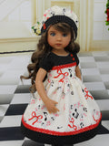 I Love Music - dress, hat, tights & shoes for Little Darling Doll