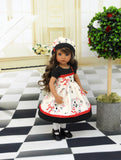 I Love Music - dress, hat, tights & shoes for Little Darling Doll