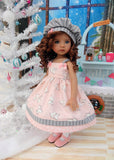 Ice Skate Princess - dress, hat, tights & shoes for Little Darling Doll or 33cm BJD