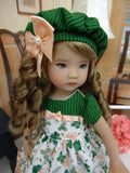 In Clover - dress, hat, tights & shoes for Little Darling Doll or 33cm BJD