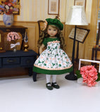 In Clover - dress, hat, tights & shoes for Little Darling Doll or 33cm BJD