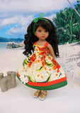 Island Beauty - dress & sandals for Little Darling Doll or 33cm BJD