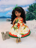 Island Beauty - dress & sandals for Little Darling Doll or 33cm BJD