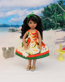 Island Beauty - dress & sandals for Little Darling Doll or 33cm BJD