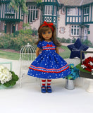 Land of Liberty - dress, tights & shoes for Little Darling Doll or 33cm BJD