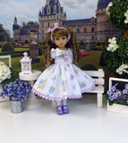 Lavender Roses - dress, tights & shoes for Little Darling Doll or other 33cm BJD