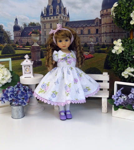 Lavender Roses - dress, tights & shoes for Little Darling Doll or other 33cm BJD