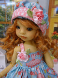 Little Ballerina - babydoll top, bloomers, hat & sandals for Little Darling Doll or 33cm BJD
