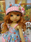 Little Ballerina - babydoll top, bloomers, hat & sandals for Little Darling Doll or 33cm BJD