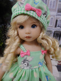 Little Bunny - dress, hat, socks & shoes for Little Darling Doll or 33cm BJD