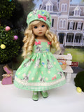 Little Bunny - dress, hat, socks & shoes for Little Darling Doll or 33cm BJD