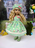 Little Bunny - dress, hat, socks & shoes for Little Darling Doll or 33cm BJD