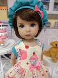 Little Cupcake - dress, hat, socks & shoes for Little Darling Doll or 33cm BJD