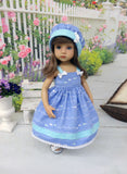 Little Fishies - dress, hat & sandals for Little Darling Doll or 33cm BJD