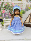 Little Fishies - dress, hat & sandals for Little Darling Doll or 33cm BJD