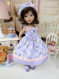 Little Hello Kitty - dress, hat, tights & shoes for Little Darling Doll or 33cm BJD