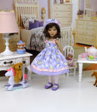 Little Hello Kitty - dress, hat, tights & shoes for Little Darling Doll or 33cm BJD