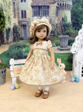 Little Nutbrown Hare - dress, hat, socks & shoes for Little Darling Doll or 33cm BJD