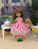 Little Pink Fox - dress, socks & shoes for Little Darling Doll or 33cm BJD