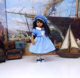 Little Sailor - dress, jacket, hat, socks & saddle shoes for Little Darling Doll or 33cm BJD