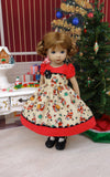 Little Santa - dress, tights & shoes for Little Darling Doll or other 33cm BJD