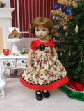 Little Santa - dress, tights & shoes for Little Darling Doll or other 33cm BJD