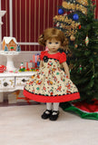 Little Santa - dress, tights & shoes for Little Darling Doll or other 33cm BJD