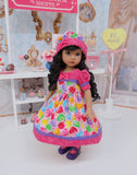 Lollipop, Lollipop - dress, hat, tights & shoes for Little Darling Doll or 33cm BJD