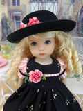 Lovely Rosebud - dress, hat, tights & shoes for Little Darling Doll or 33cm BJD