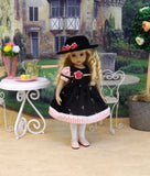 Lovely Rosebud - dress, hat, tights & shoes for Little Darling Doll or 33cm BJD