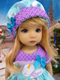 Magic Snowman - dress, hat, tights & shoes for Little Darling Doll or 33cm BJD