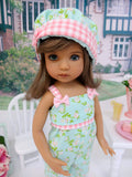 Meadowsoft - romper, hat, socks & shoes for Little Darling Doll or 33cm BJD